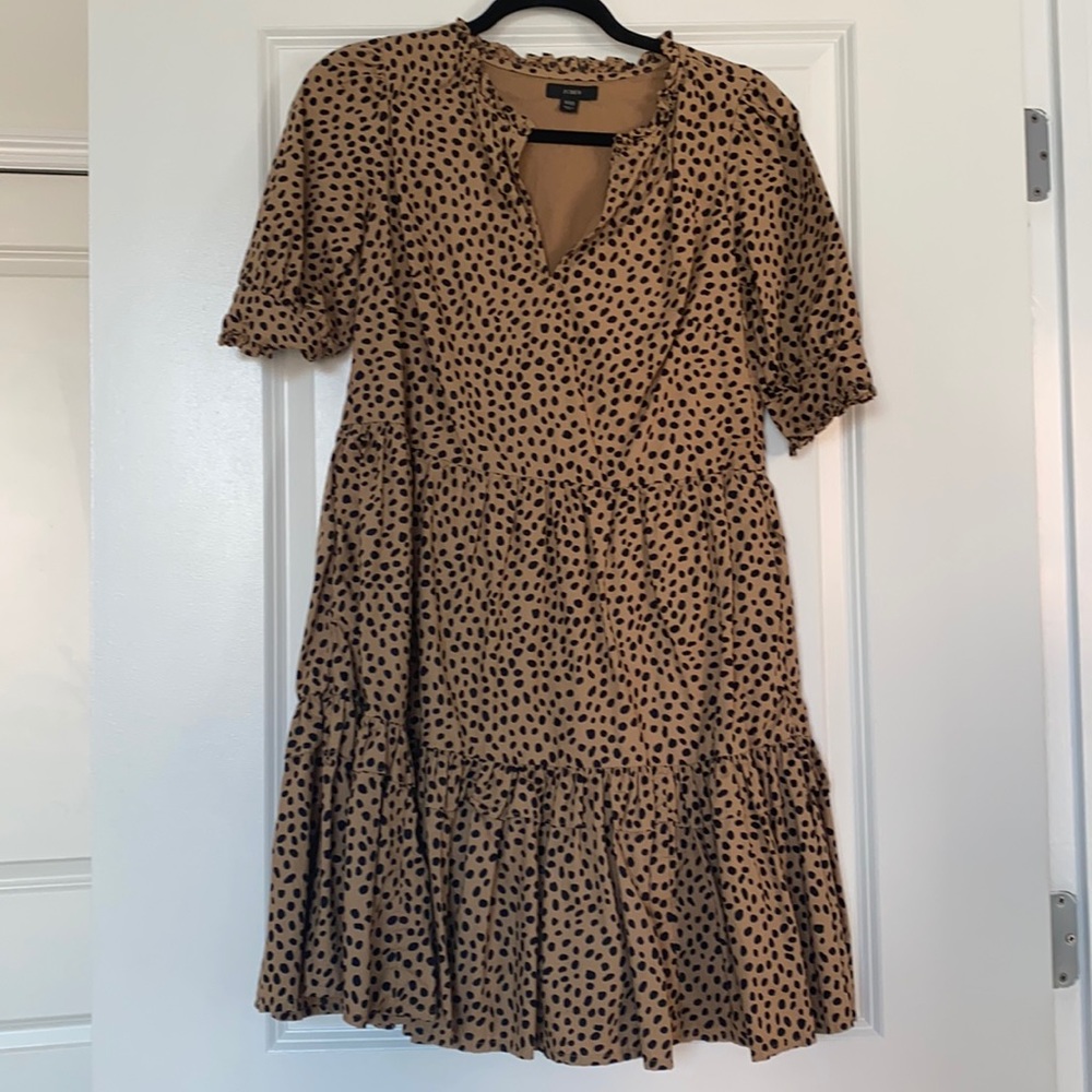J Crew Ruffleneck Tier Dress